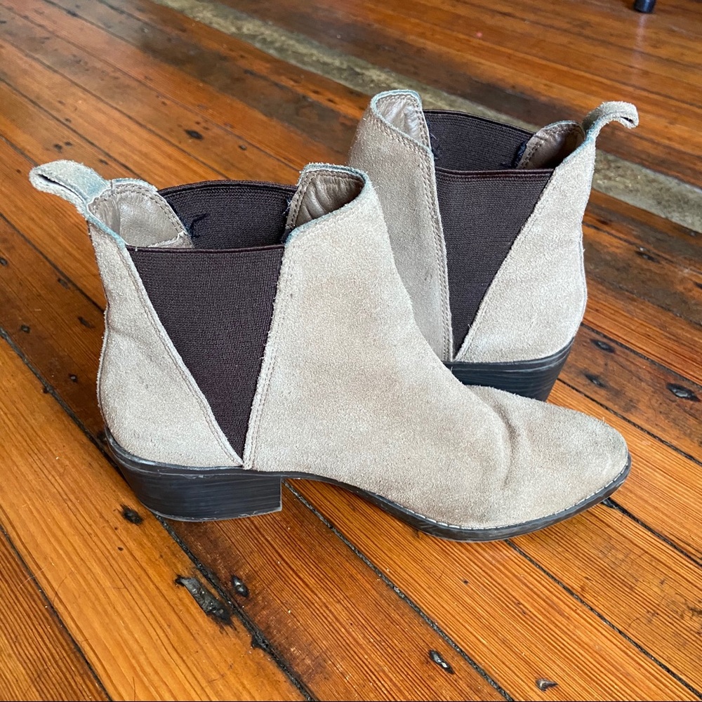 White Mountain Suede Taupe Booties - Picture 8 of 9